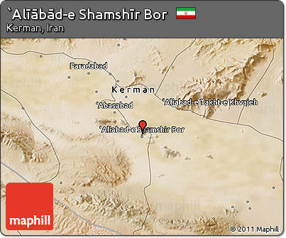 Satellite 3D Map of `Alīābād-e Shamshīr Bor