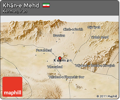 Satellite 3D Map of Khān-e Mehd