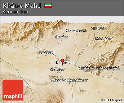 Satellite 3D Map of Khān-e Mehd
