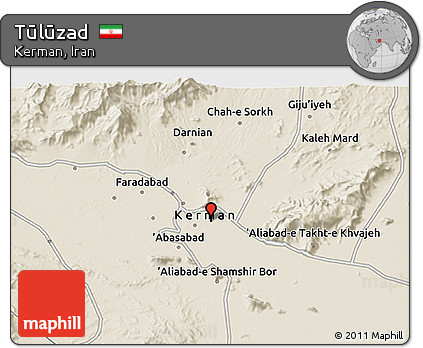 Shaded Relief 3D Map of Tūlūzad