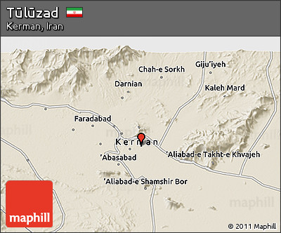 Shaded Relief 3D Map of Tūlūzad