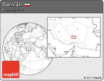 Blank Location Map of Darnīān