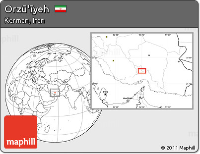 Blank Location Map of Orzū'īyeh