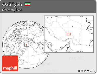 Blank Location Map of Ozū'īyeh