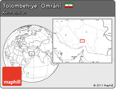 Blank Location Map of Tolombeh-ye `Omrānī