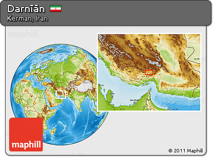 Physical Location Map of Darnīān