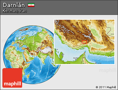 Physical Location Map of Darnīān