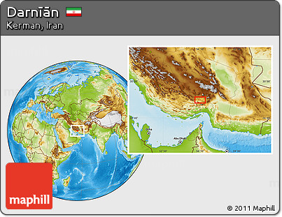 Physical Location Map of Darnīān