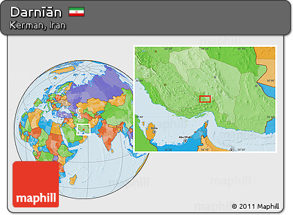 Political Location Map of Darnīān