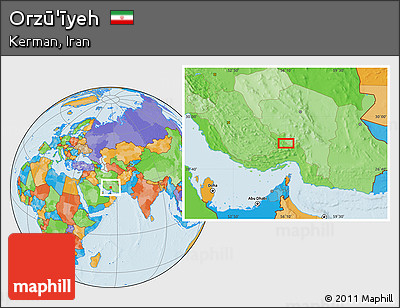 Political Location Map of Orzū'īyeh