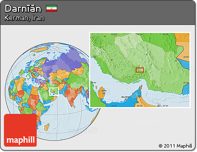 Political Location Map of Darnīān