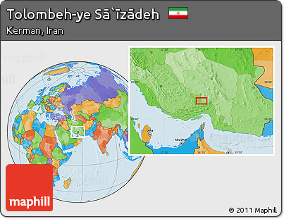 Political Location Map of Tolombeh-ye Sā`īzādeh