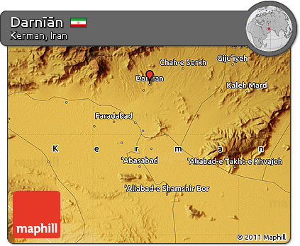 Physical Map of Darnīān