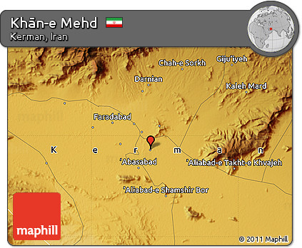 Physical Map of Khān-e Mehd