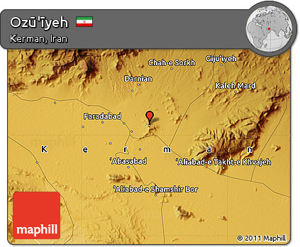 Physical Map of Ozū'īyeh