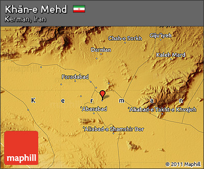Physical Map of Khān-e Mehd