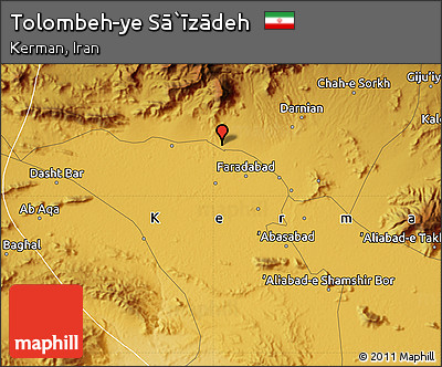 Physical Map of Tolombeh-ye Sā`īzādeh
