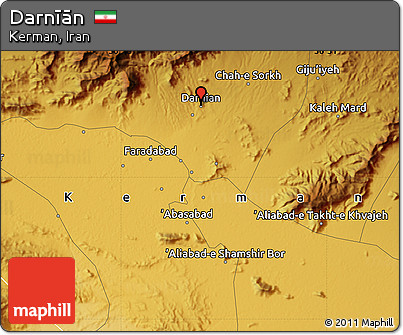 Physical Map of Darnīān