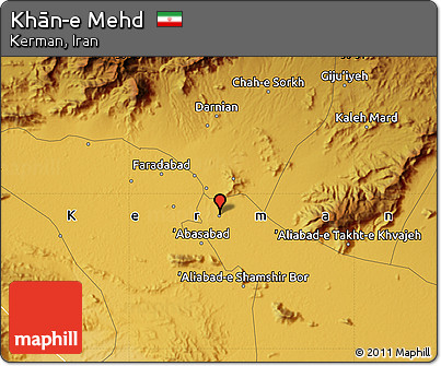 Physical Map of Khān-e Mehd