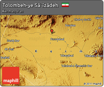 Physical Map of Tolombeh-ye Sā`īzādeh