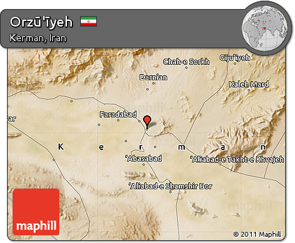 Satellite Map of Orzū'īyeh
