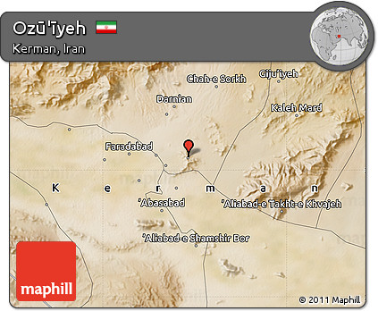 Satellite Map of Ozū'īyeh