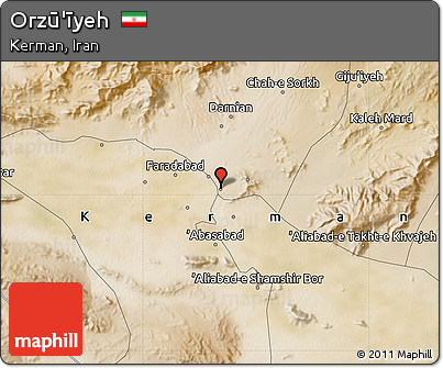 Satellite Map of Orzū'īyeh