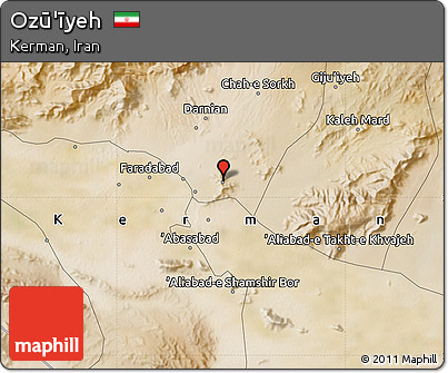 Satellite Map of Ozū'īyeh