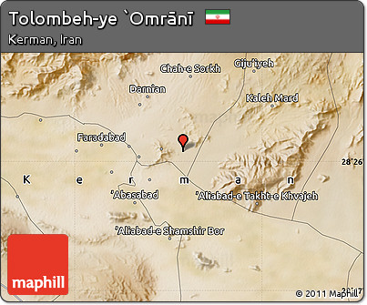 Satellite Map of Tolombeh-ye `Omrānī