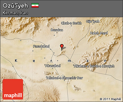 Satellite Map of Ozū'īyeh