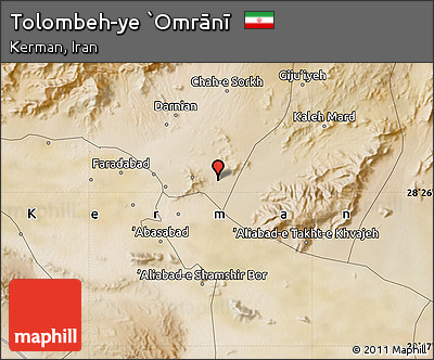 Satellite Map of Tolombeh-ye `Omrānī