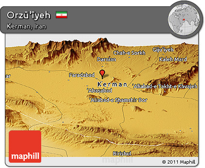 Physical Panoramic Map of Orzū'īyeh