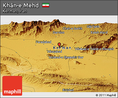 Physical Panoramic Map of Khān-e Mehd