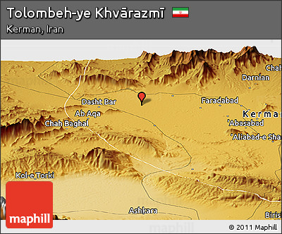 Physical Panoramic Map of Tolombeh-ye Khvārazmī