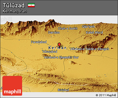 Physical Panoramic Map of Tūlūzad