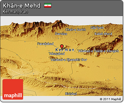 Physical Panoramic Map of Khān-e Mehd