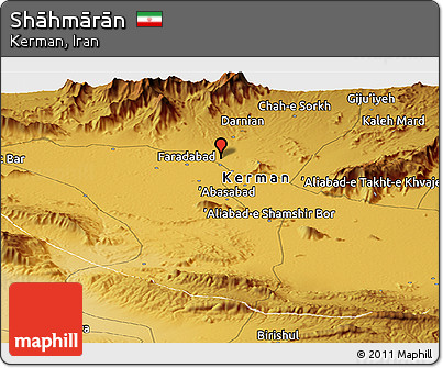 Physical Panoramic Map of Shāhmārān