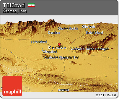 Physical Panoramic Map of Tūlūzad