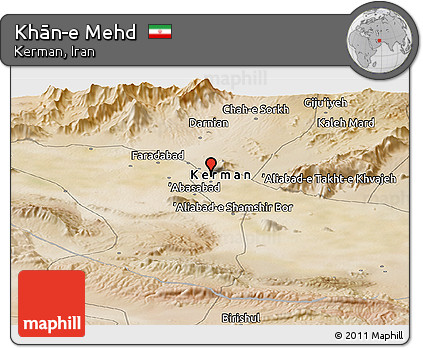 Satellite Panoramic Map of Khān-e Mehd