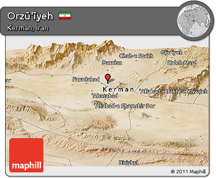 Satellite Panoramic Map of Orzū'īyeh