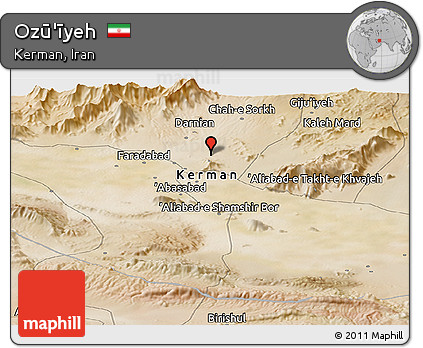 Satellite Panoramic Map of Ozū'īyeh