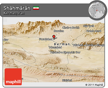 Satellite Panoramic Map of Shāhmārān