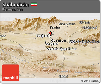 Satellite Panoramic Map of Shāhmārān