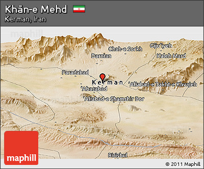 Satellite Panoramic Map of Khān-e Mehd