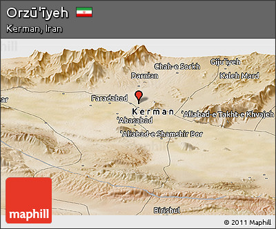 Satellite Panoramic Map of Orzū'īyeh