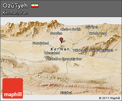 Satellite Panoramic Map of Ozū'īyeh
