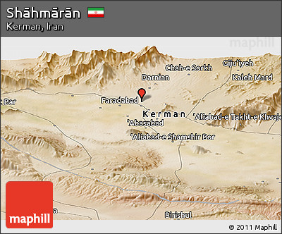 Satellite Panoramic Map of Shāhmārān