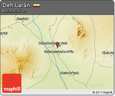 Physical 3D Map of Deh Larān