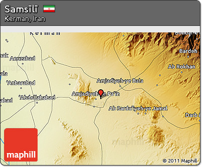 Physical 3D Map of Samsīlī
