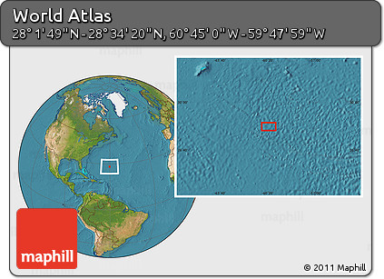 Satellite Location Map of the Area around 28° 18' 5" N, 60° 16' 29" W